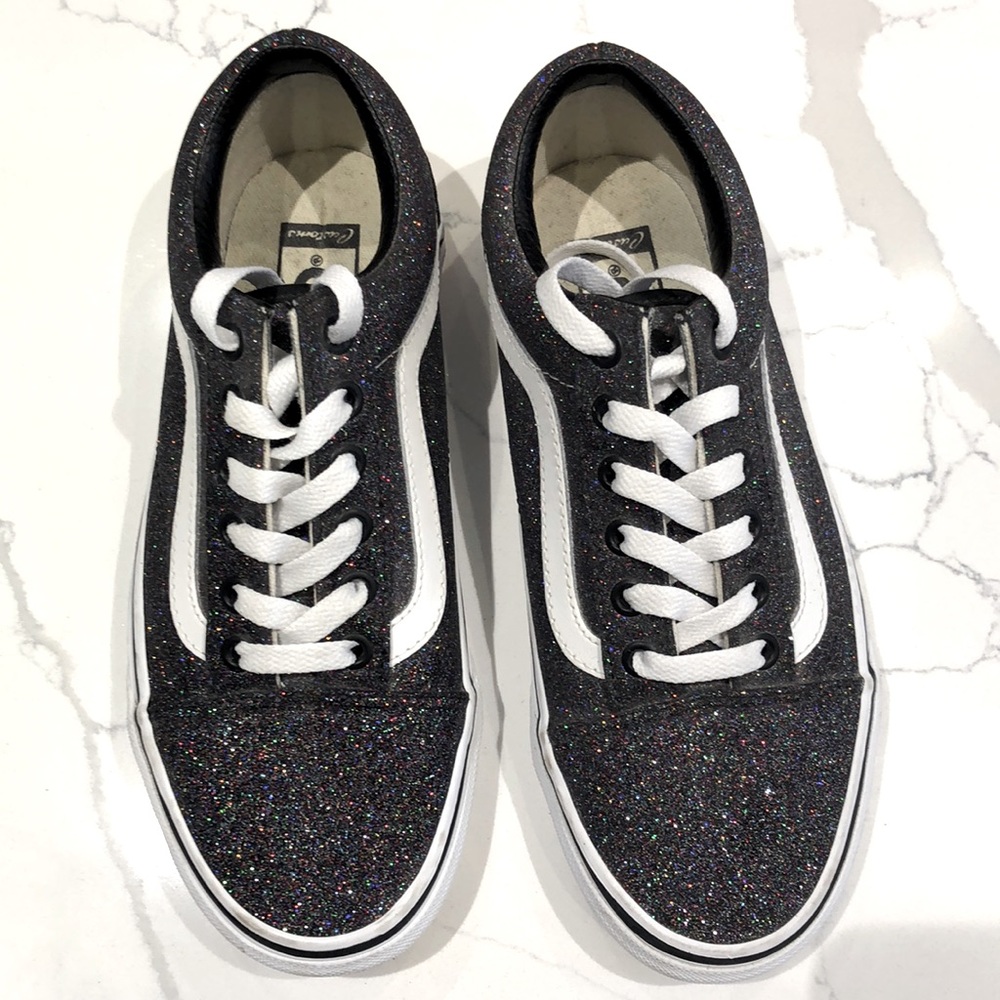 Black Glitter Vans